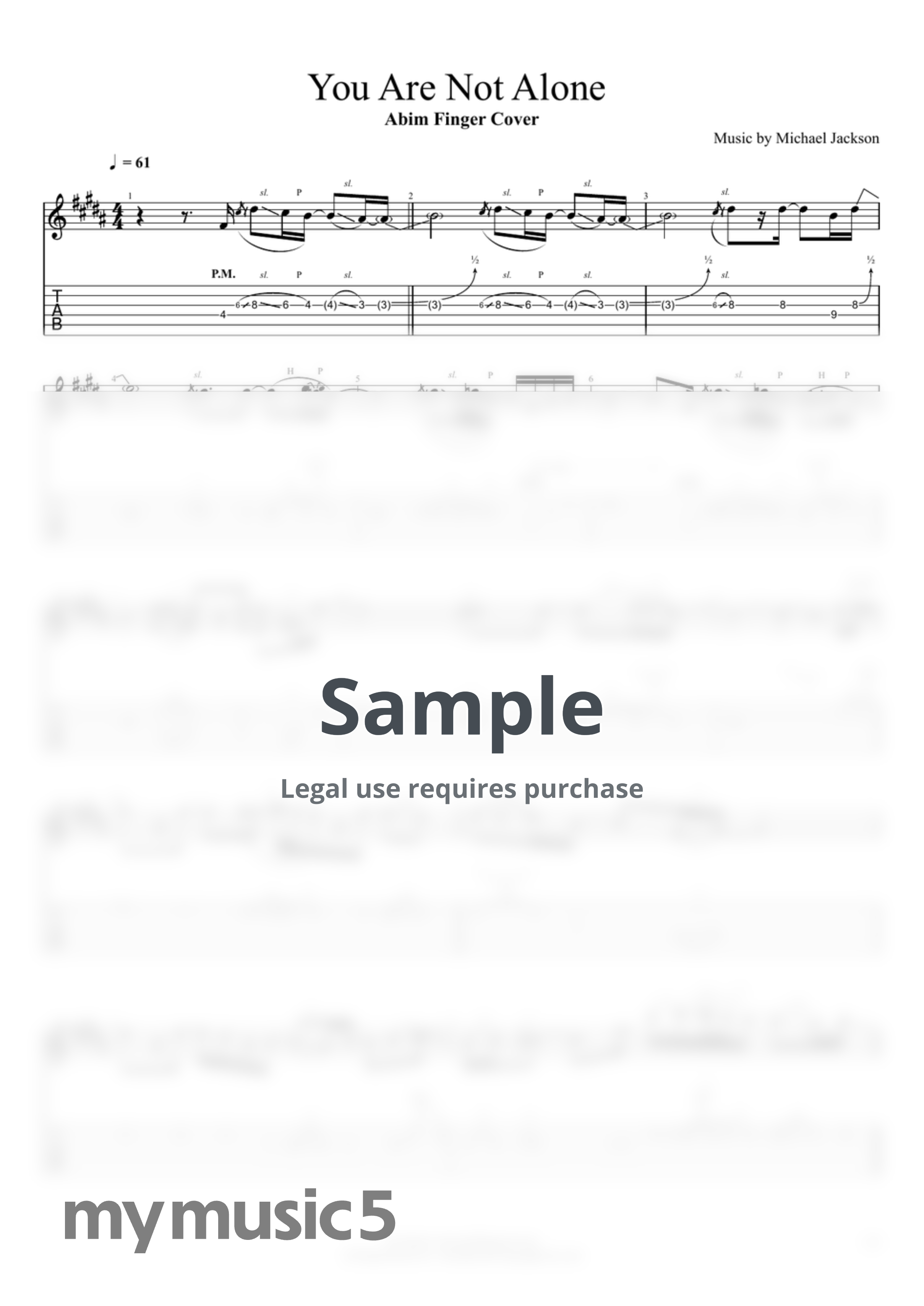 Michael Jackson - You Are Not Alone - Abim Finger Cover by NL Music