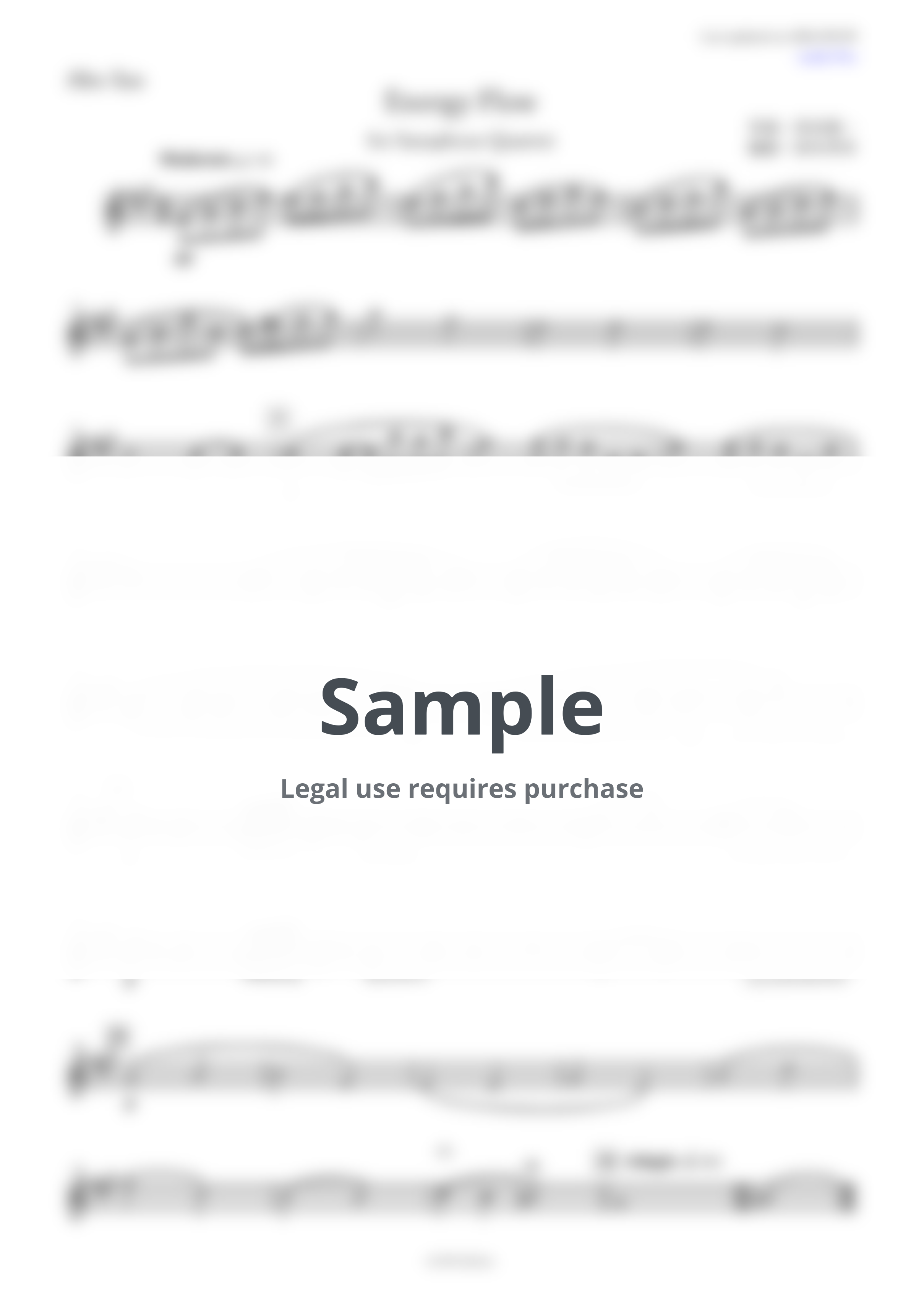 坂本龍一 - energy flow (サックス四重奏/原調C-Major) by studio Pon