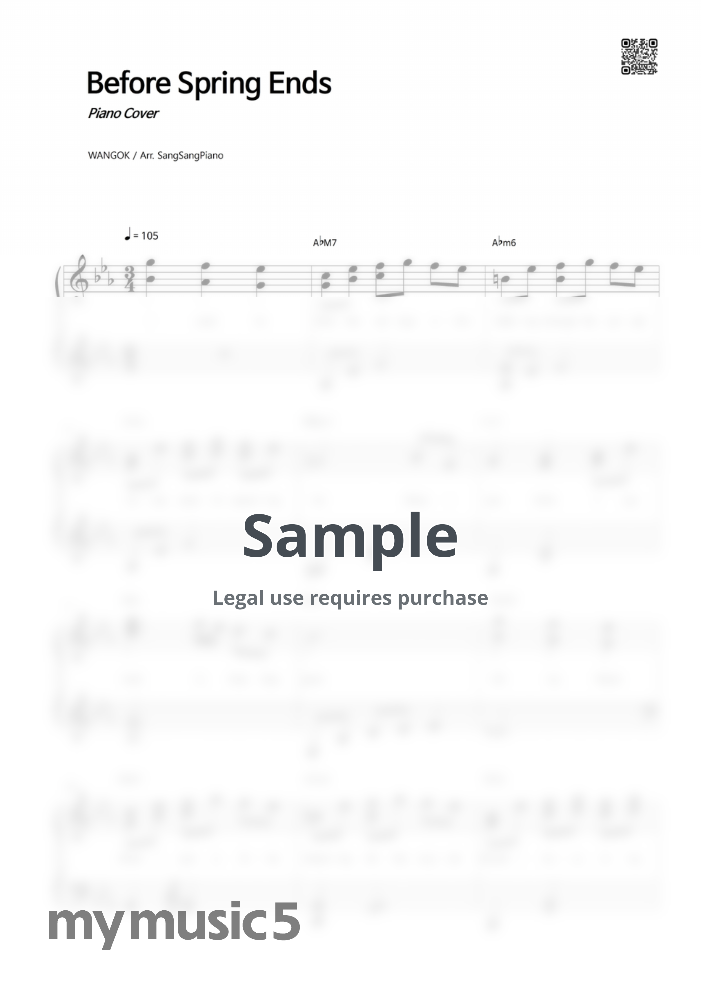 WANG OK - Before Spring Ends by 상상피아노