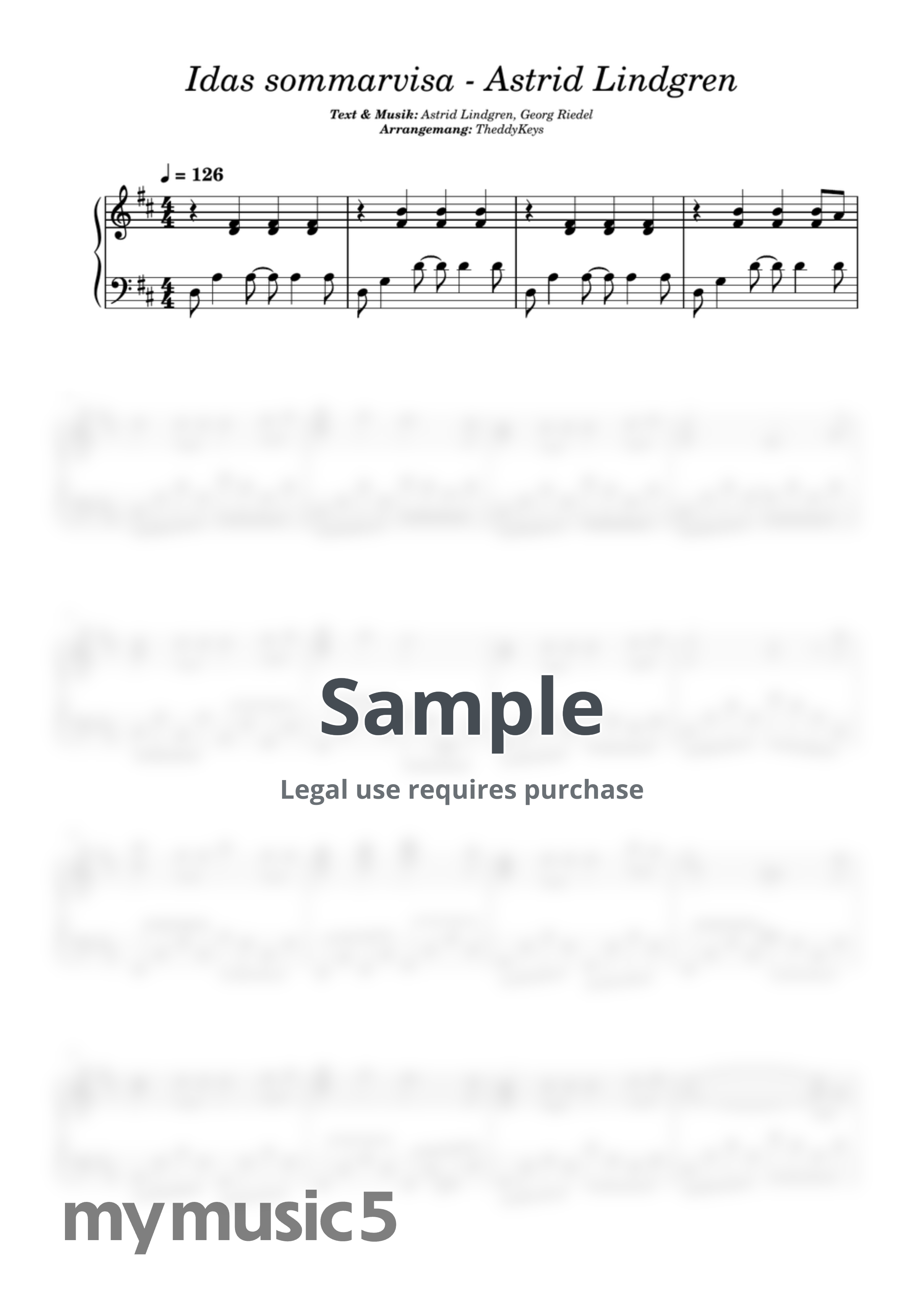 Astrid Lindgren - Idas sommarvisa by TheddyKeys