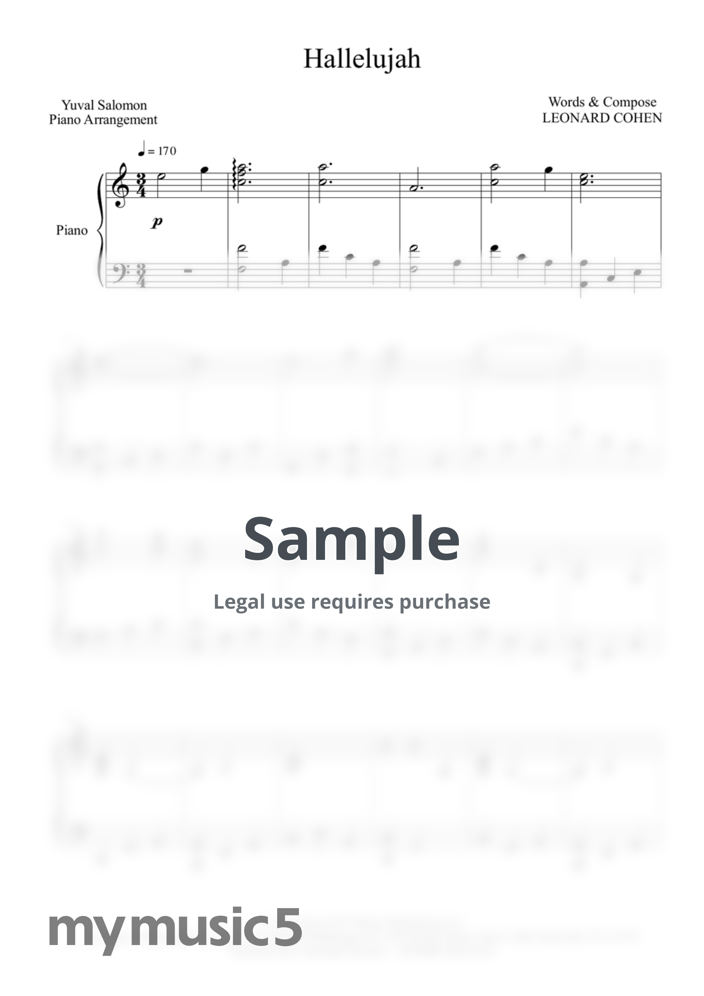 Leonard Cohen - Hallelujah by Yuval Salomon