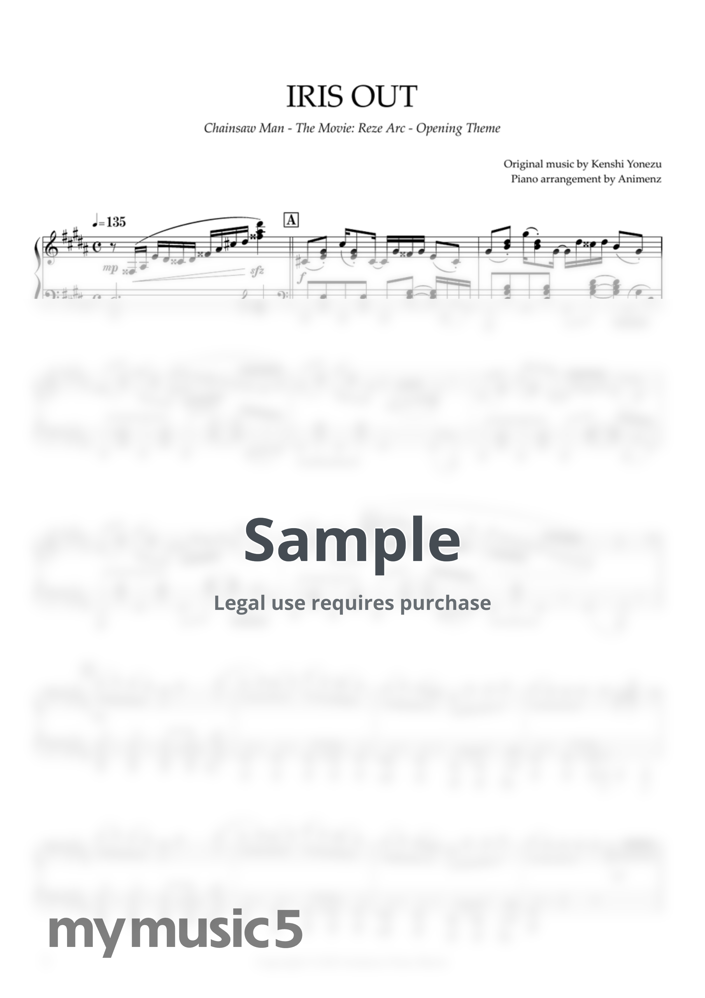 Kenshi Yonezu - IRIS OUT (Chainsaw Man: Reze Arc - OP) by Animenz