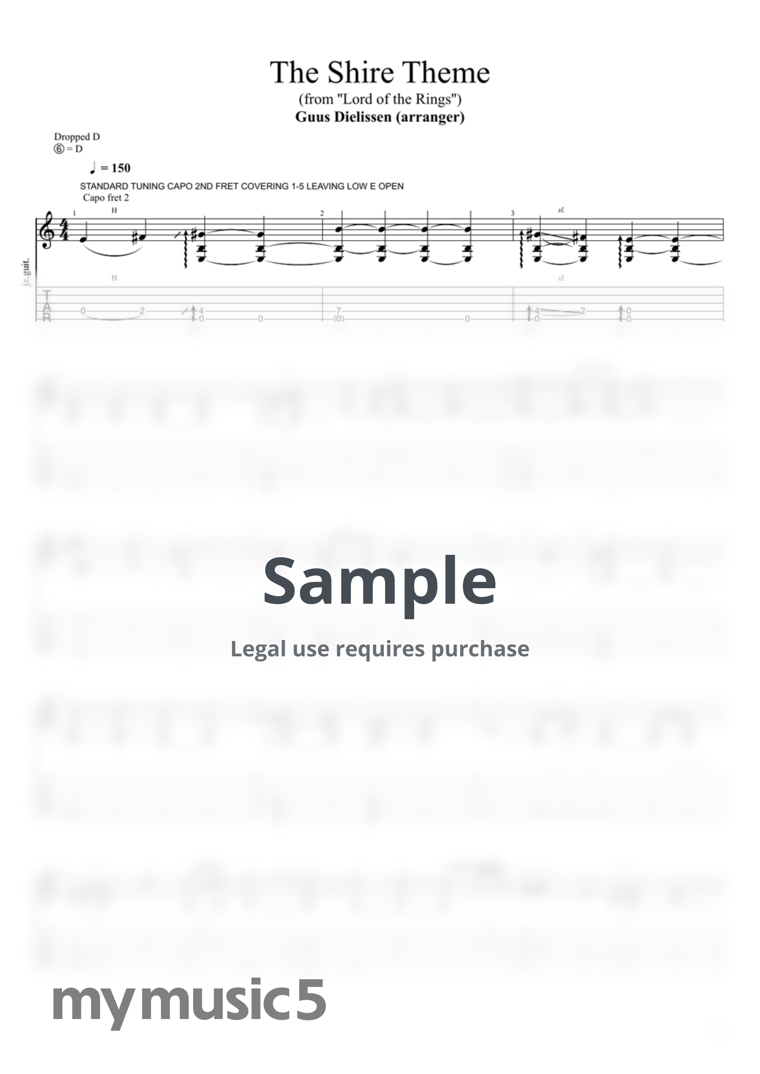 Howard L. Shore - The Shire Theme (Lord of the Rings Main Theme) by Guus Dielissen