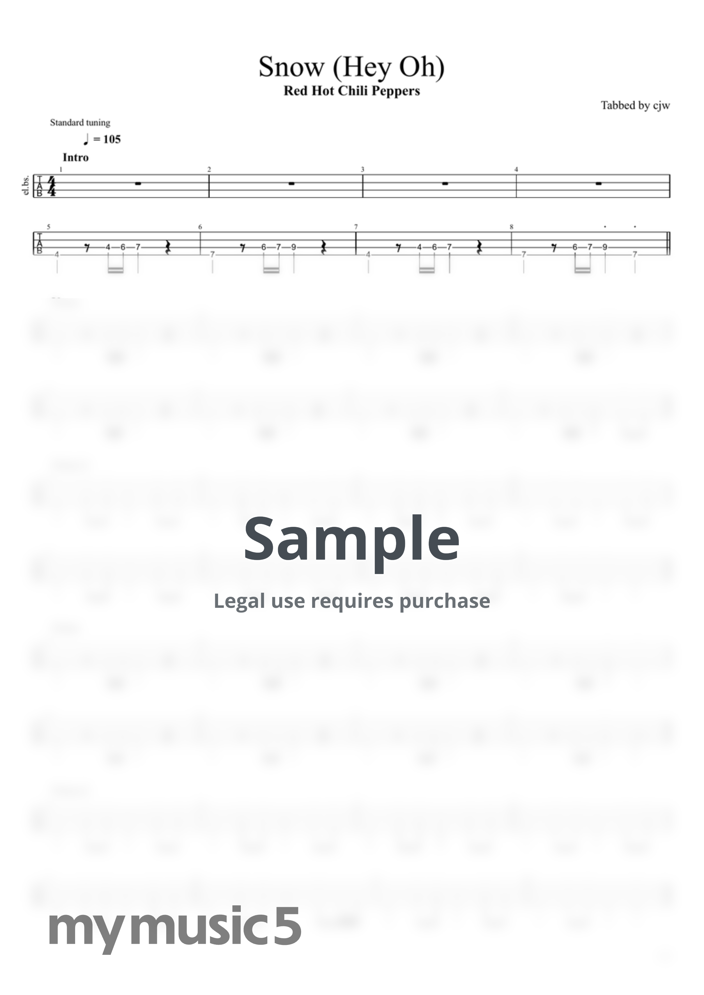 Red Hot Chili Peppers - Snow (Hey Oh) by cjw