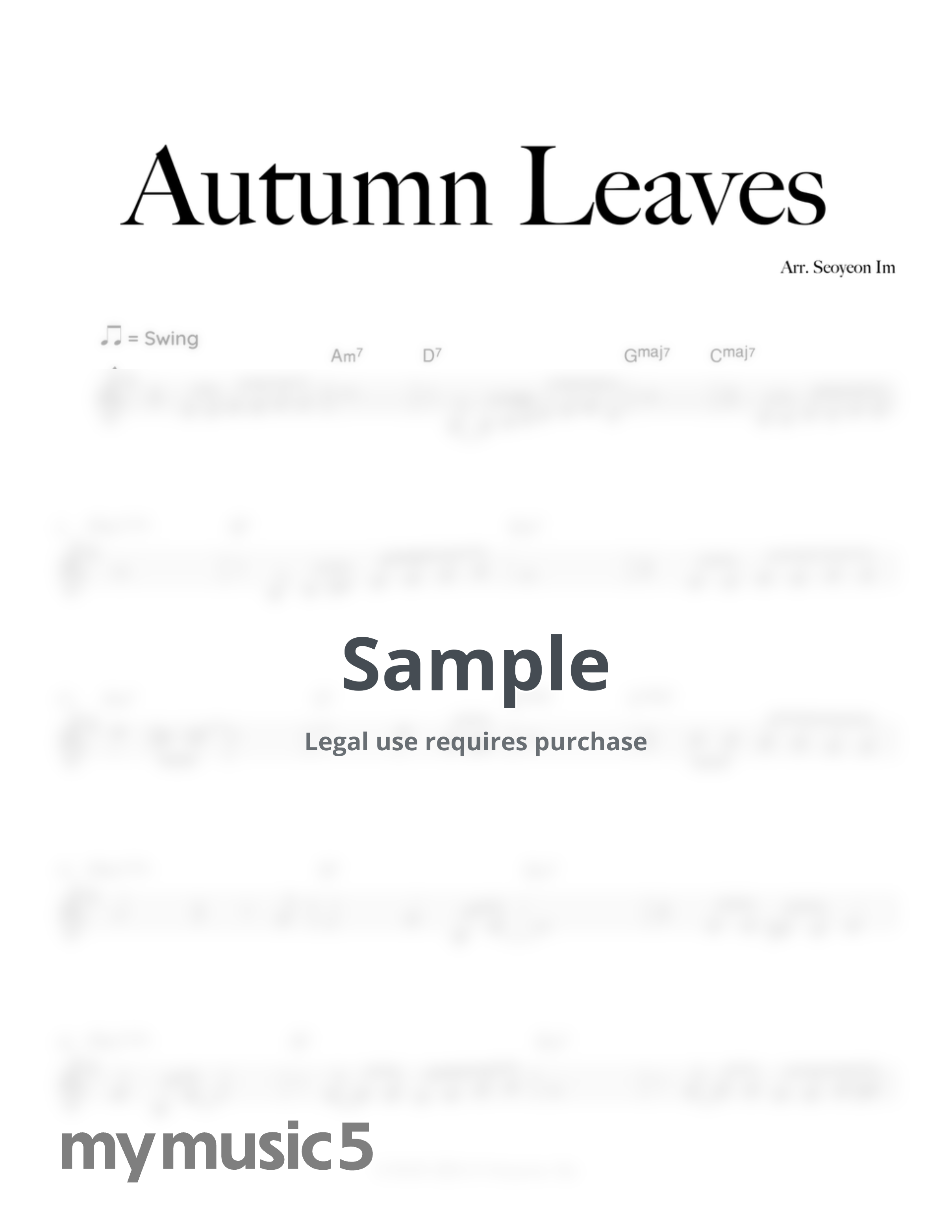 Joseph Kosma - Autumn Leaves (Jazz Violin Ver.) by Seoyeon Im