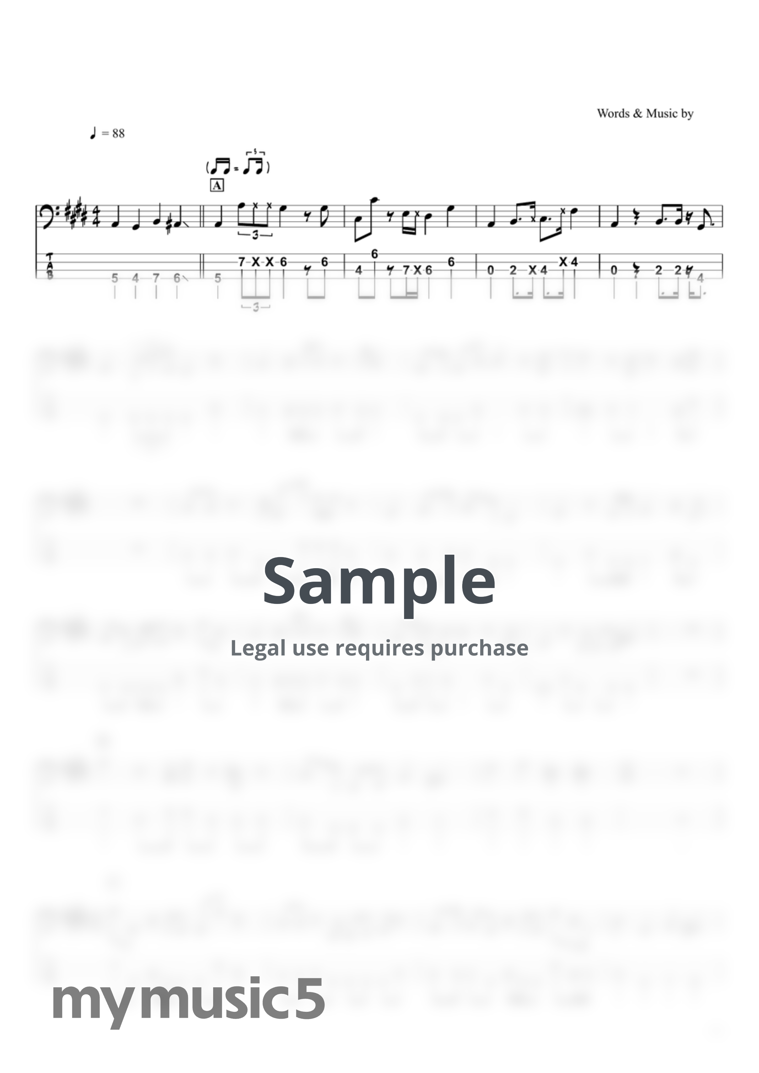 星野源 - 喜劇 (BassTAB 4strings) by swbass