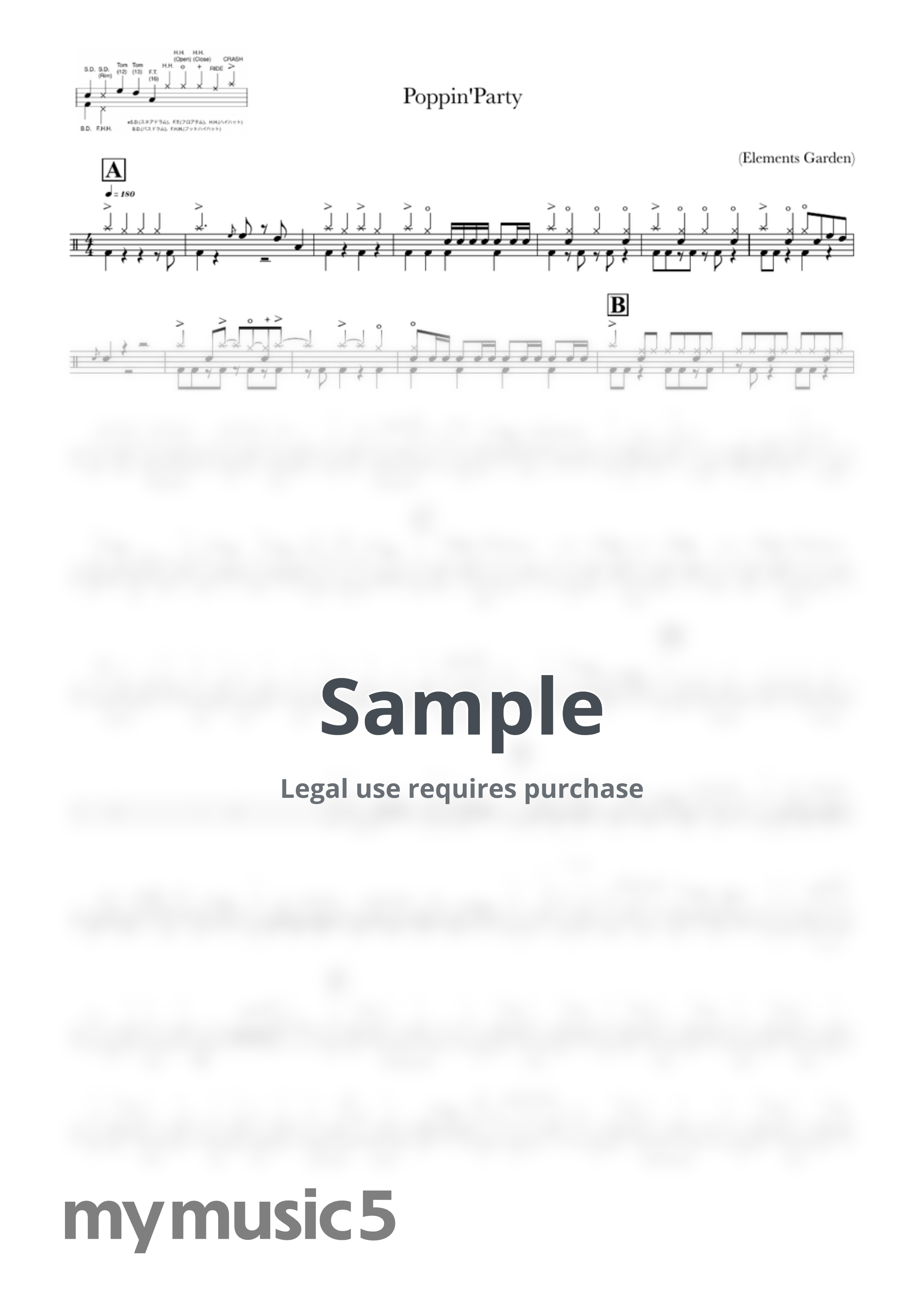 Poppin'Party - ときめきエクスペリエンス！ by ONEDRUMS