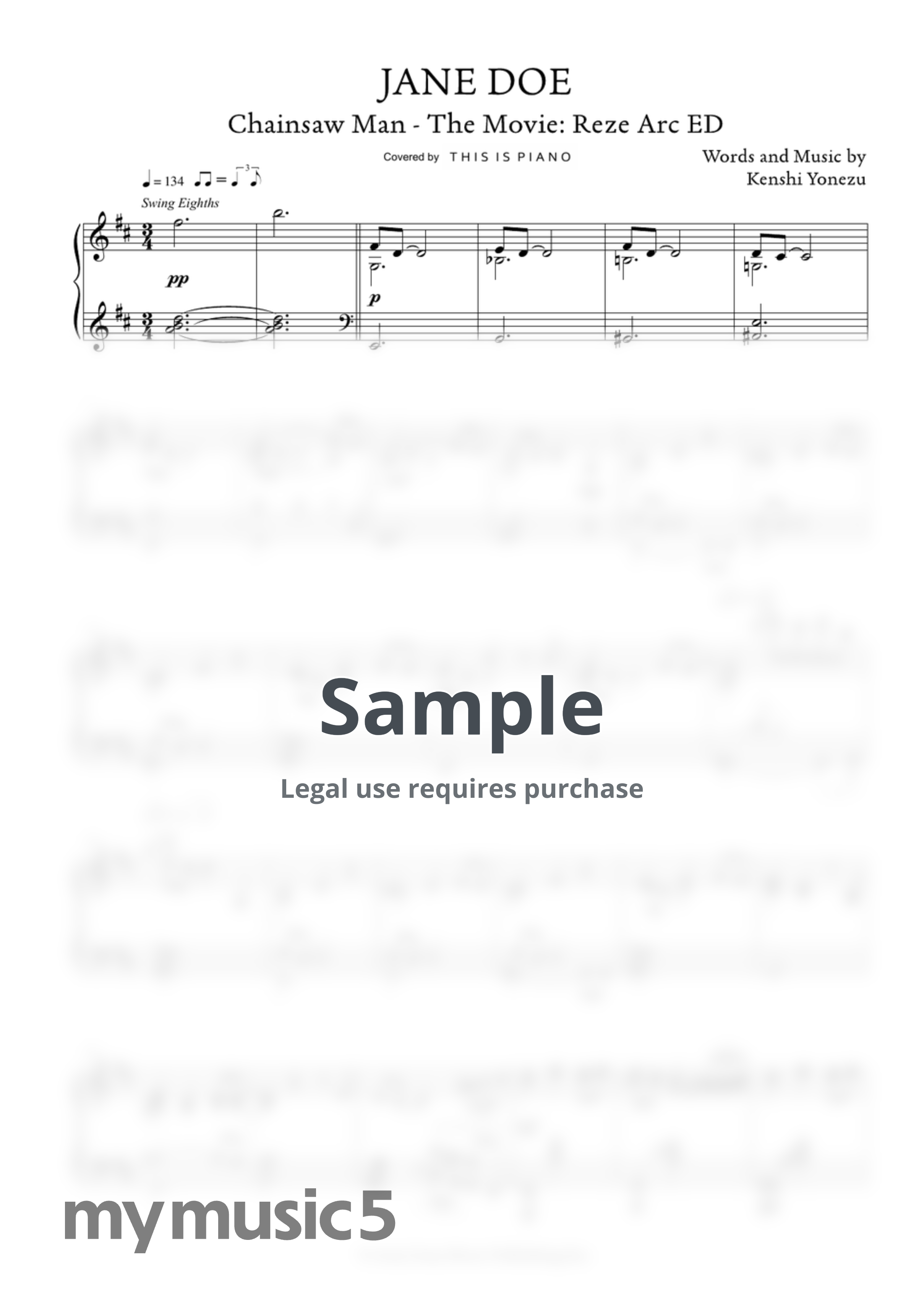 JANE DOE (Chainsaw Man - The Movie: Reze Arc ED)