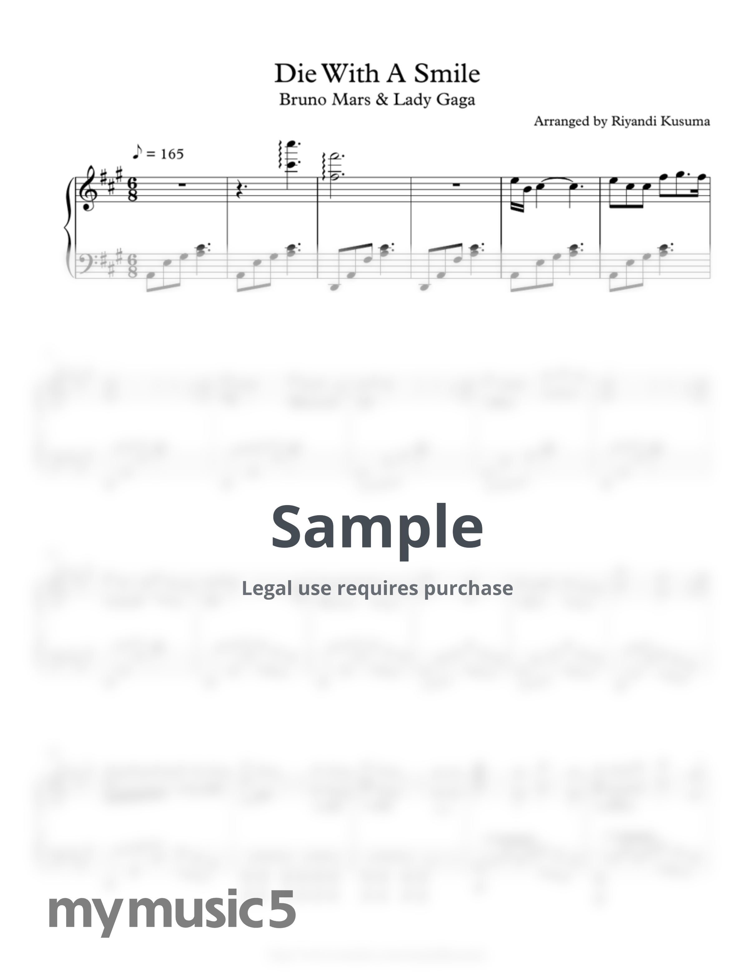 Bruno Mars &amp; Lady Gaga - Die With A Smile by Riyandi Kusuma