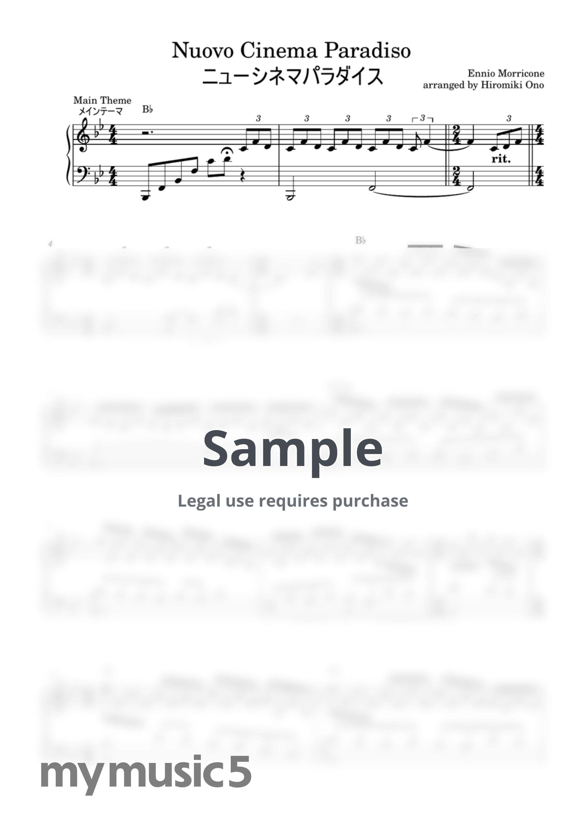 Ennio Morricone - Ennio Morricone medley（Nuovo Cinema Paradiso medley・Gabriel's Oboe・Playing Love・La Califfa） by Hiromiki Ono