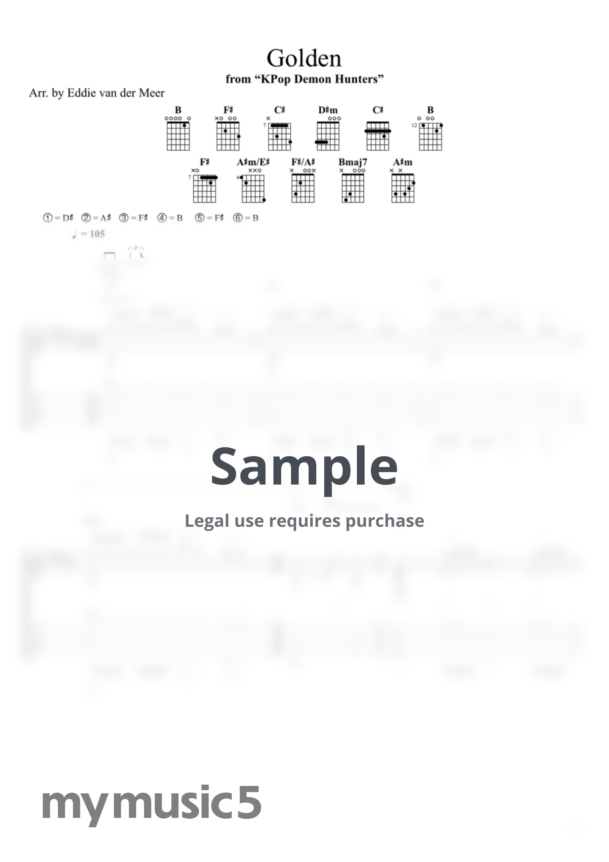 HUNTR/X - Golden (KPop Demon Hunters OST) by Eddie van der Meer