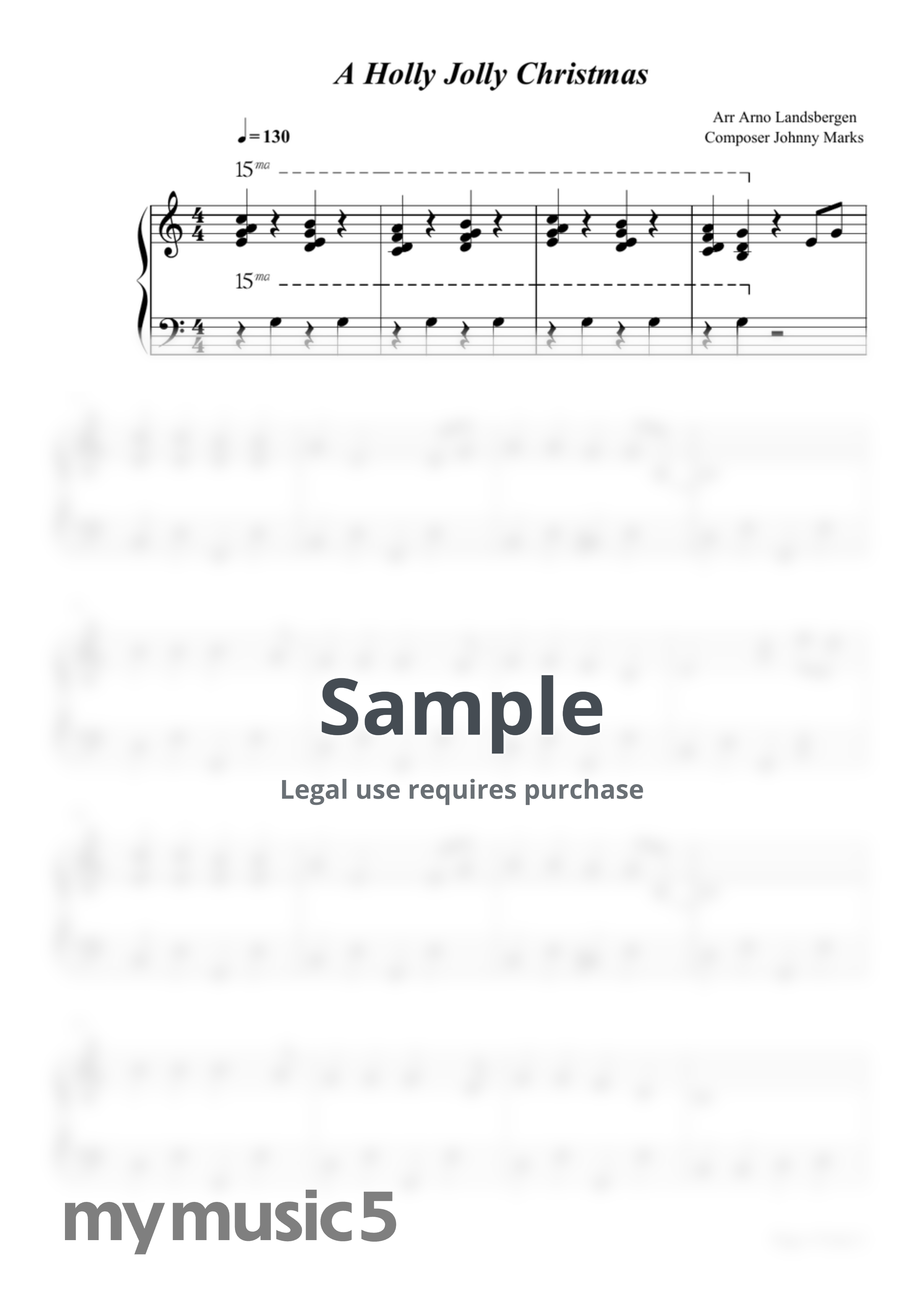 Burl Ives - A Holly Jolly Christmas (C调简单版-Have a Holly Jolly Christmas) by Yilun