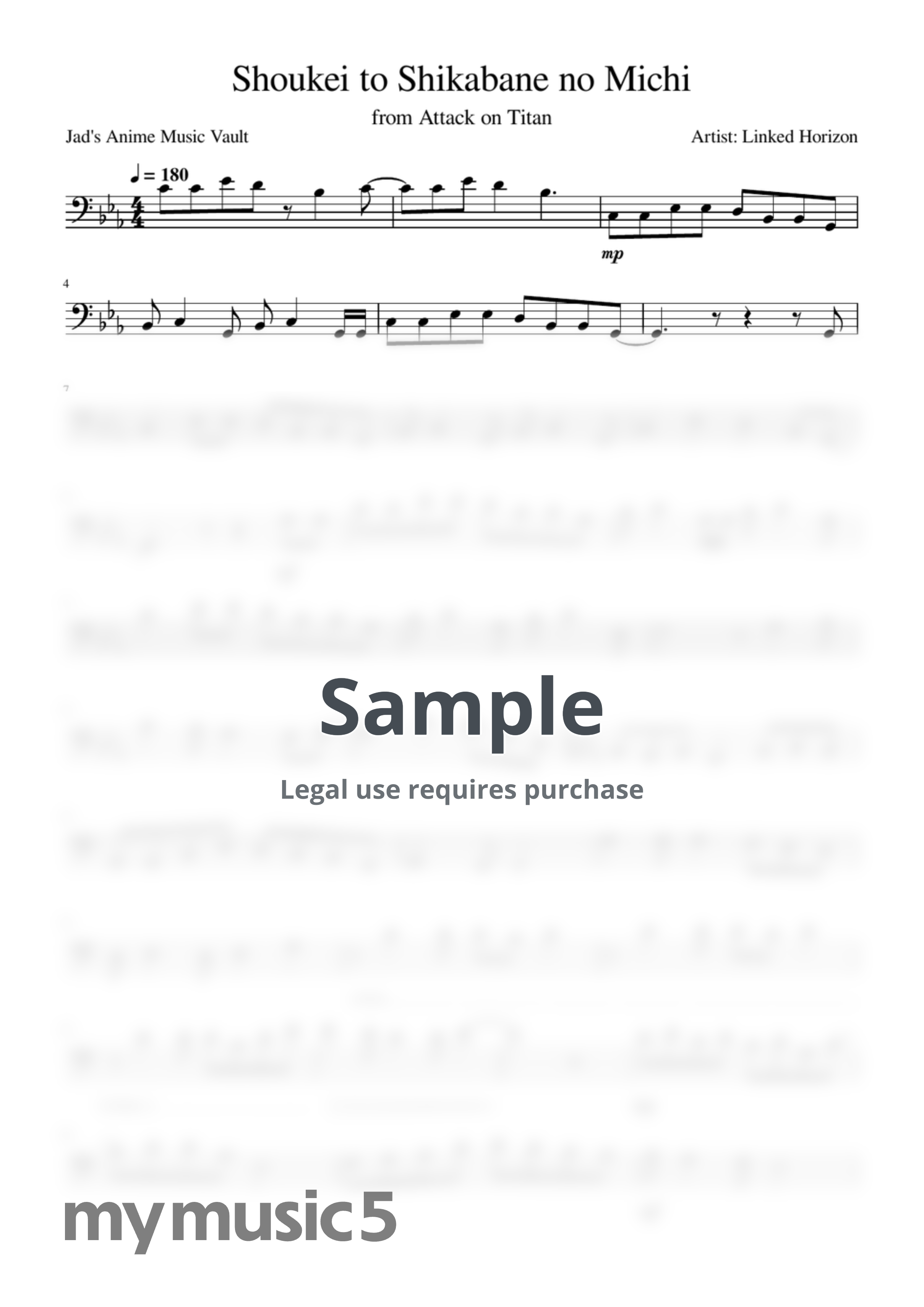 Linked Horizon ・ Attack on Titan - Shoukei to Shikabane no Michi (Cello) by Jad's Anime Music Vault