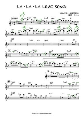 久保田利伸 ｌａ ｌａ ｌａ ｌｏｖｅ ｓｏｎｇ 久保田利伸 Sax カラオケ By Syzkah Sheet Music