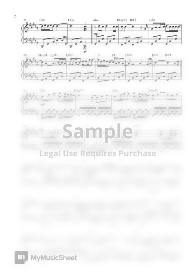 AURORA Runaway (Piano Sheet) by Pianella Piano Sheet Music