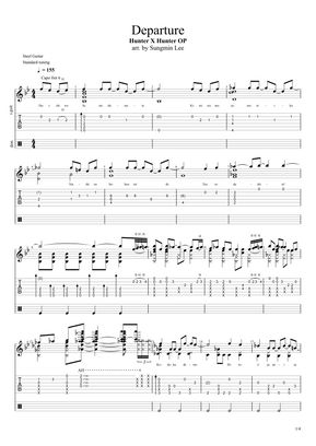 Hunter X Hunter Op Departure Masatoshi Ono By Sungmin Lee Tab Sheet Music