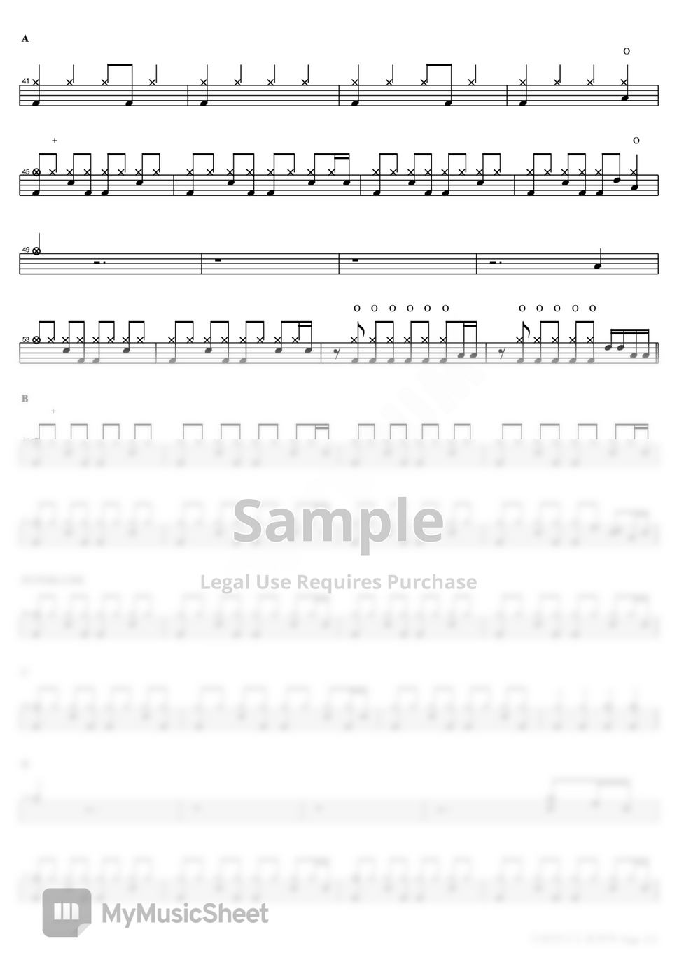  by copydrum sheet