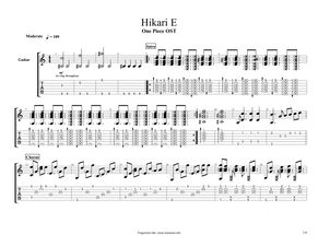 One Piece Ost Hikari E ワンピース ヒカリへ Sheet Music One Piece Ost Hikari E ワンピース ヒカリへ Sheet Music