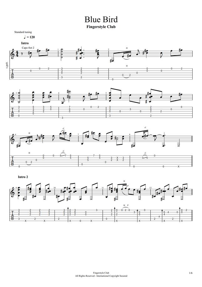 NARUTO - Blue Bird by Fingerstyle Club